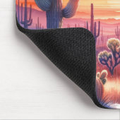 Tapis De Souris Aquarelle de soleil couchant du désert Sud-Ouest (Coin)