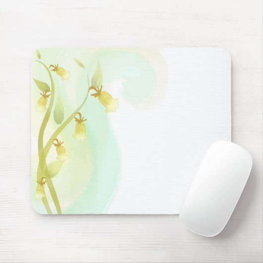 Tapis De Souris Aquarelle des cloches jaunes (Avec souris)