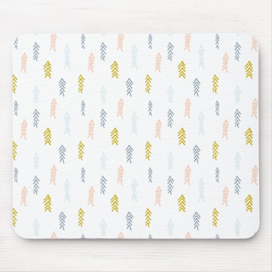 Tapis De Souris Aquarelle douce Chevron Motif (Devant)