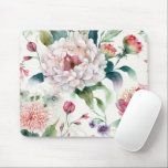 Tapis De Souris Aquarelle élégante délicate motif asiatique floral<br><div class="desc">Aquarelle délicate délicate asiatique motif floral pavé souris.</div>