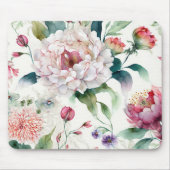 Tapis De Souris Aquarelle élégante délicate motif asiatique floral (Devant)