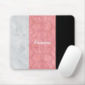 Tapis De Souris Aquarelle et nom Ruddy Rose Batik Gris (Avec souris)