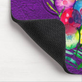 Tapis De Souris Aquarelle fleurs violettes fleuries florales (Coin)