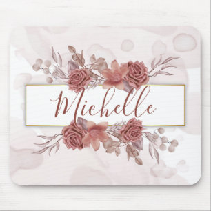 Tapis De Souris Aquarelle Florale