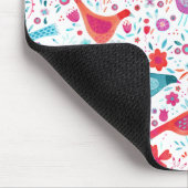 Tapis De Souris Aquarelle florale d'oiseaux moderne (Coin)