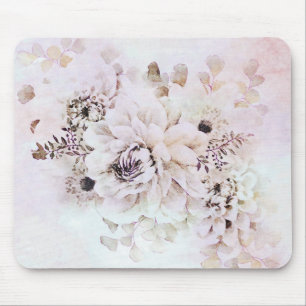 Tapis De Souris Aquarelle florale rose
