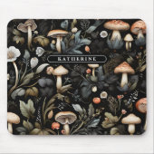 Tapis De Souris Aquarelle Forêt Verdure Champignons Automne (Devant)