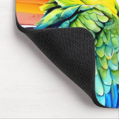 Tapis De Souris Aquarelle générée par l'IA mignonne Style perroque (Coin)