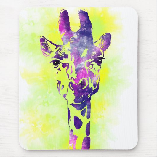 Tapis De Souris Aquarelle Giraffe 2 (Devant)