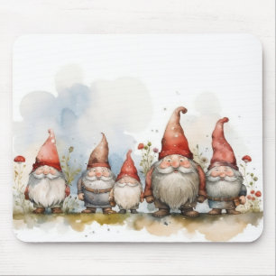 Tapis de souris aquarelle Gnomes
