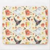Tapis De Souris Aquarelle Halloween Éffrayante mignonne Ghost sorc (Devant)