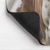 Tapis De Souris Aquarelle Hereford Portrait de vache (Coin)