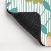 Tapis De Souris Aquarelle initiale Pastel olive et bleu Fleurs (Coin)