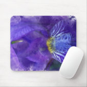 Tapis De Souris Aquarelle Iris Flower Purple (Avec souris)