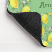 Tapis De Souris Aquarelle jaune motif vert citron tapis souris (Coin)