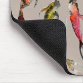 Tapis De Souris Aquarelle koi poisson rouge brun or (Coin)