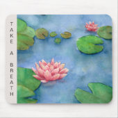 Tapis De Souris Aquarelle Lotus Flower (Devant)
