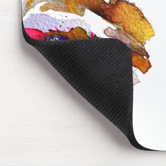 Tapis De Souris Aquarelle marque de maquillage oculaire rose (Coin)