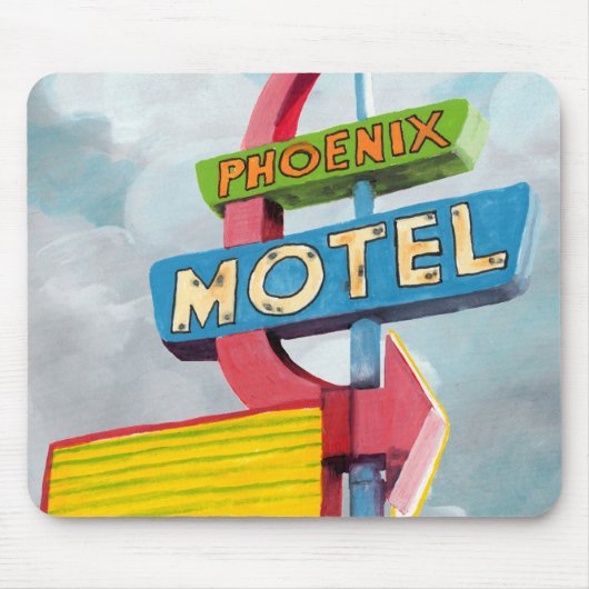 Tapis De Souris Aquarelle Motel Phoenix (Devant)