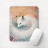 Tapis De Souris Aquarelle Mystic Bloom Spring Fox (Avec souris)