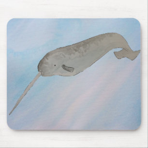Tapis De Souris Aquarelle Narwhal