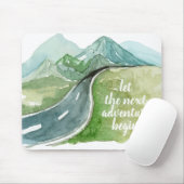 Tapis De Souris Aquarelle Nature Commençons la prochaine aventure (Avec souris)