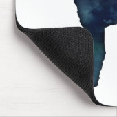 Tapis De Souris Aquarelle noire de caniche Silhouette (Coin)