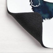 Tapis De Souris Aquarelle noire longue hailée Dachshund (Coin)