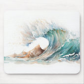 Tapis De Souris Aquarelle Ocean Wave (Devant)
