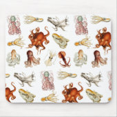 Tapis De Souris Aquarelle Octopus Cephalopod Océan Animaux (Devant)