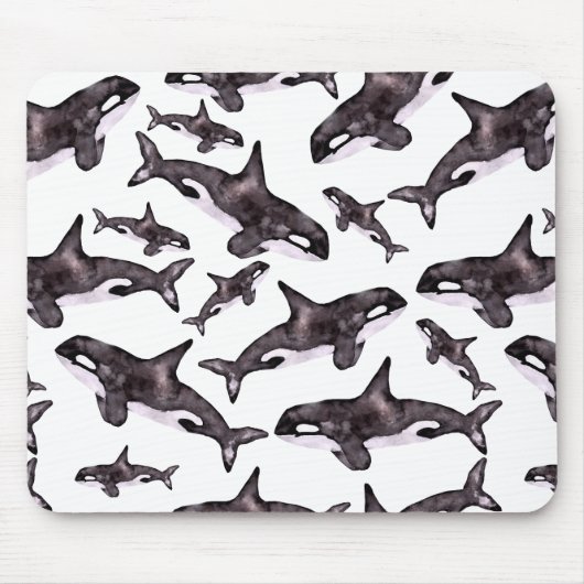 Tapis De Souris Aquarelle Orca (Devant)