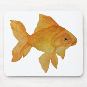 Tapis De Souris Aquarelle Panier à souris de poisson rouge