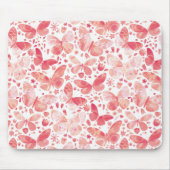 Tapis De Souris Aquarelle papillon PInk (Devant)