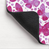 Tapis De Souris Aquarelle papillon rose (Coin)