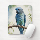 Tapis De Souris Aquarelle Parakee bleu Eucalyptus Tree (Avec souris)