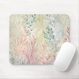 Tapis De Souris Aquarelle Pastel Foliage Feuille