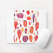 Tapis De Souris aquarelle piment (Avec souris)