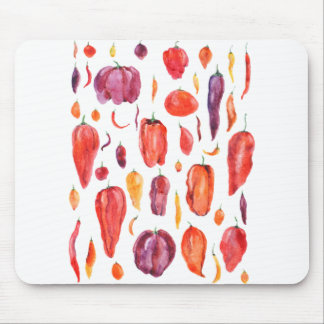 Tapis De Souris aquarelle piment