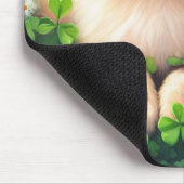 Tapis De Souris Aquarelle Pomeranian Shamrock vert (Coin)