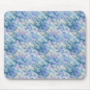 Tapis De Souris Aquarelle Retro Bleu pourpre Motif Raindrop