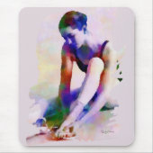 Tapis De Souris Aquarelle rose Ballerina Art contemporain (Devant)