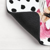 Tapis De Souris Aquarelle rose exotique moderne Flamant rose & poi (Coin)