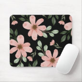 Tapis De Souris Aquarelle rose Floral (Avec souris)