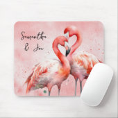 Tapis De Souris Aquarelle rose pâle du Flamant rose (Avec souris)