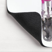 Tapis De Souris Aquarelle rose rouge à lèvres marque maquillage (Coin)