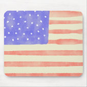 Tapis De Souris Aquarelle rustique USA drapeau américain (Devant)