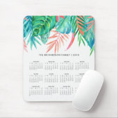 Tapis De Souris Aquarelle Tropical tendance | Calendrier 2018 (Avec souris)