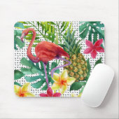 Tapis De Souris Aquarelle tropicale (Avec souris)