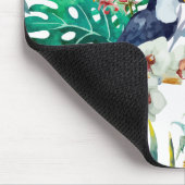 Tapis De Souris Aquarelle tropicale d'oiseau de perroquet d'ananas (Coin)