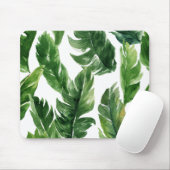 Tapis De Souris Aquarelle verte Feuille Motif (Avec souris)